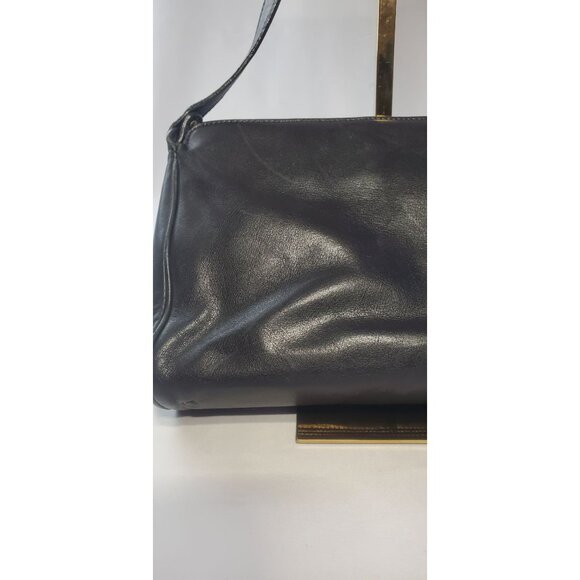 Etienne Aigner Shoulder Bag Handbag Purse Leather Black w/ Signature Lining - Picture 5 of 10